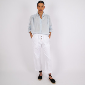 Pantalon Large Poches Plaquées Cambridge optic with Hod Paris