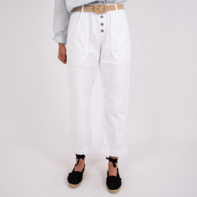 Pantalon Large Poches Plaquées Cambridge optic with Hod Paris