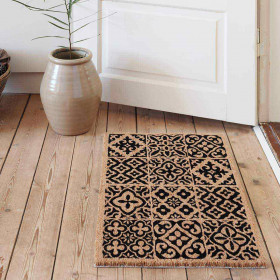 Paillasson Rectangulaire Motif Carreaux Ciment