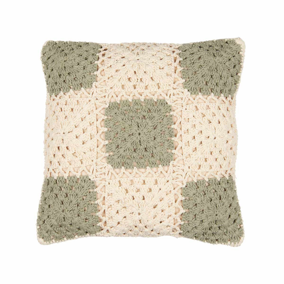 Housse de Coussin en Crochet 