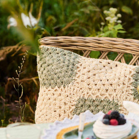 Housse de Coussin en Crochet 