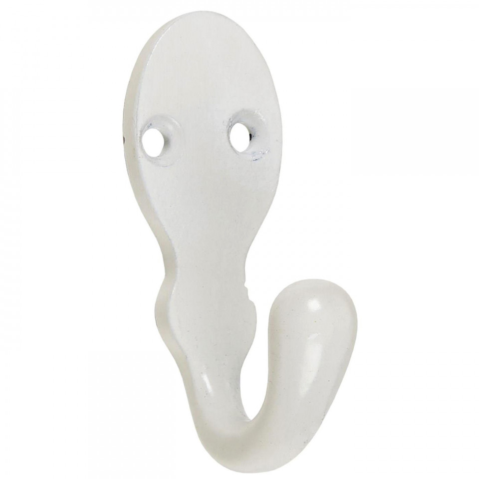 Petite Patère Simple en Métal Blanc Noir Laiton 