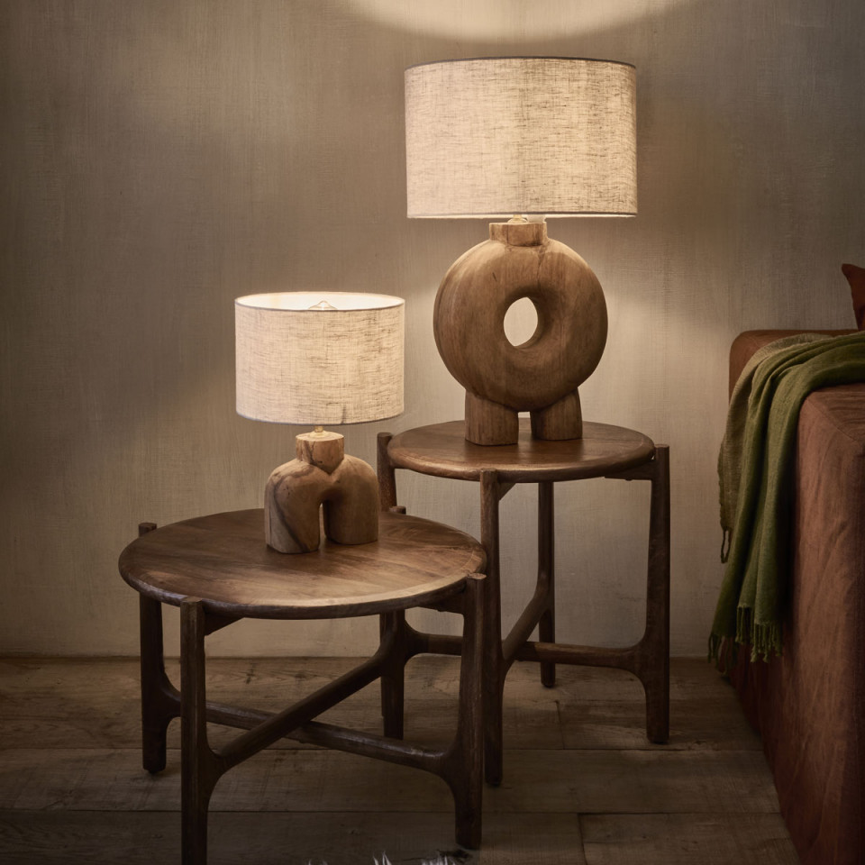 CABANE - table d'appoint - bois de mangier - Pomax
