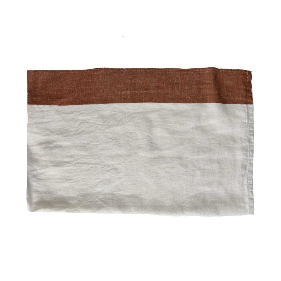 INDIAN SUMMER - nappe - lin- rouille POMAX