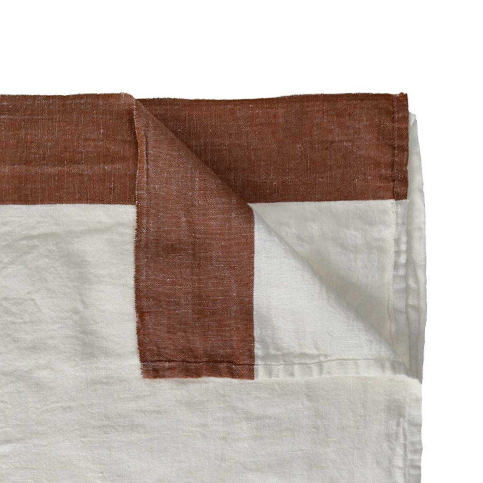 INDIAN SUMMER - nappe - lin- rouille POMAX
