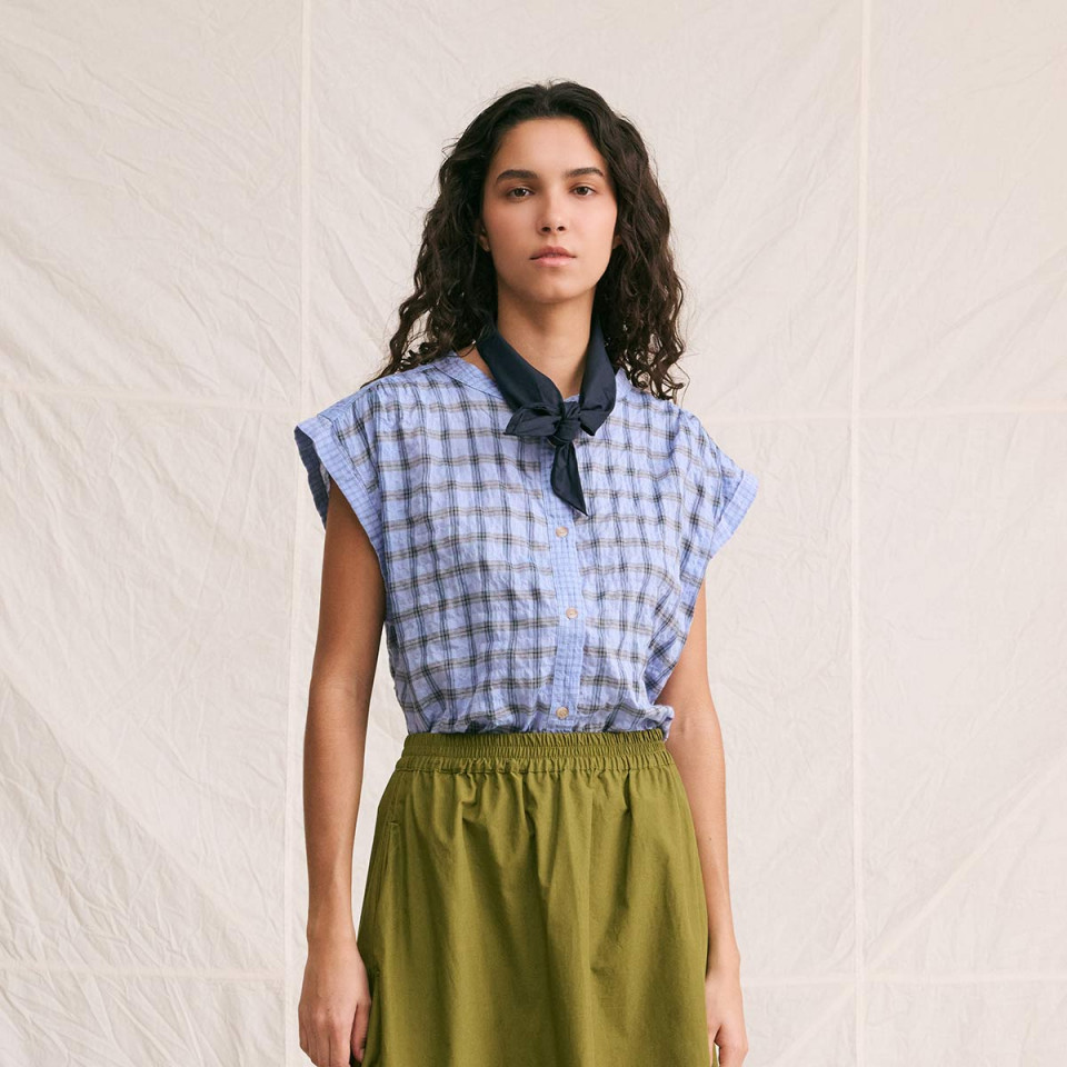 Chemise Sans Manche Amandine lotus mix Hod Paris