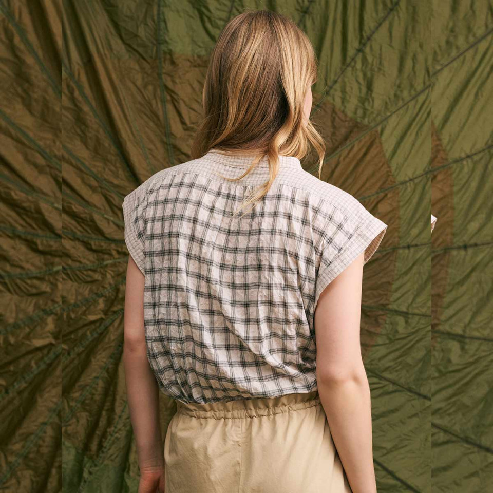 Chemise Sans Manche Amandine cream mix Hod Paris
