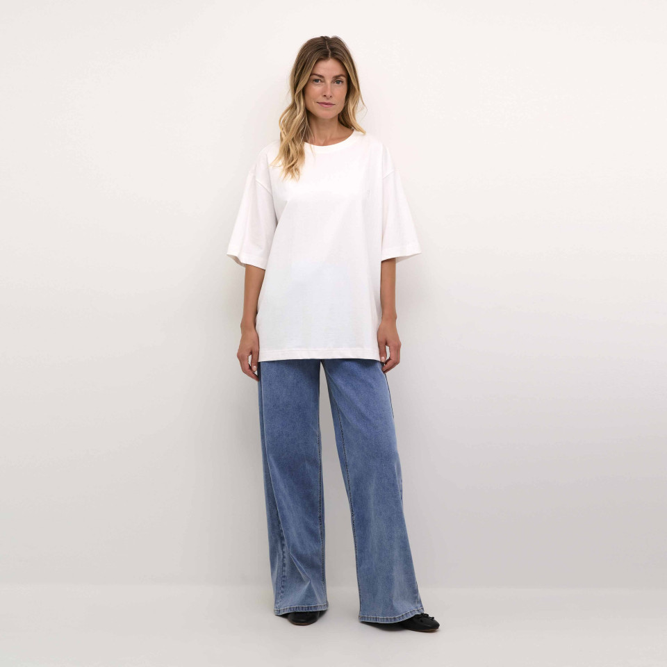 T-Shirt épais Coton 80'S Okina blanc Cream