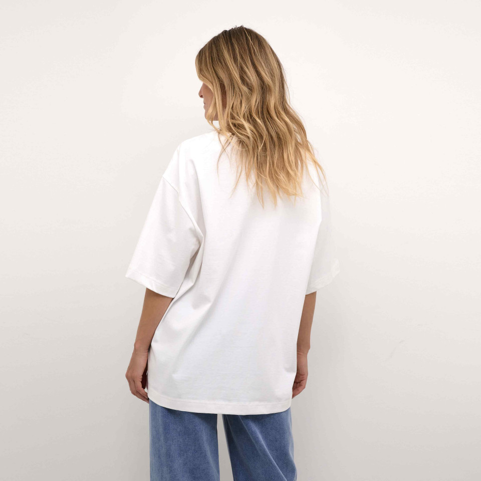 T-Shirt épais Coton 80'S Okina blanc Cream