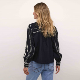 Chemise Brodée Gwen noir Cream