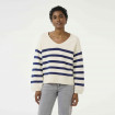 Pull Marinière Coton Col V Muka