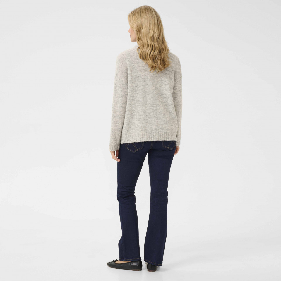 Gilet Moelleux Oversize Blu chiné gris clair cream