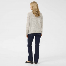 Gilet Moelleux Oversize Blu chiné gris clair cream