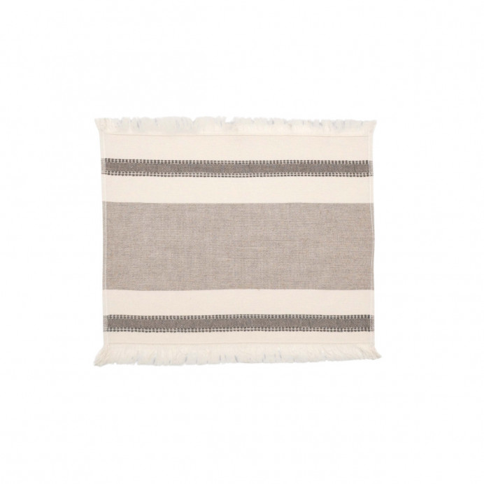Set de table en coton avec Rayures et Franges Aksel