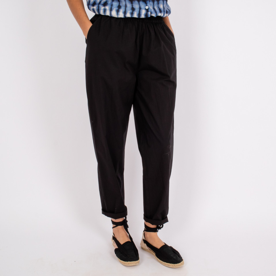 Pantalon Uni Taille Elastiquée Baobab Black Hod Paris