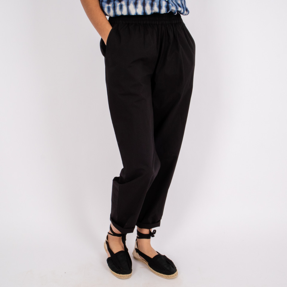 Pantalon Uni Taille Elastiquée Baobab Black Hod Paris