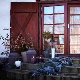 EVENT Bougie d'Extérieur avec son Support Métal 