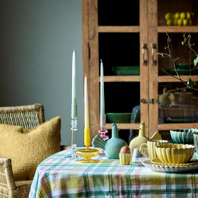 FLORA Nappe à carreaux vintage Multicolor 