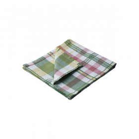 FLORA Serviette de Table à Carreaux Multicolor