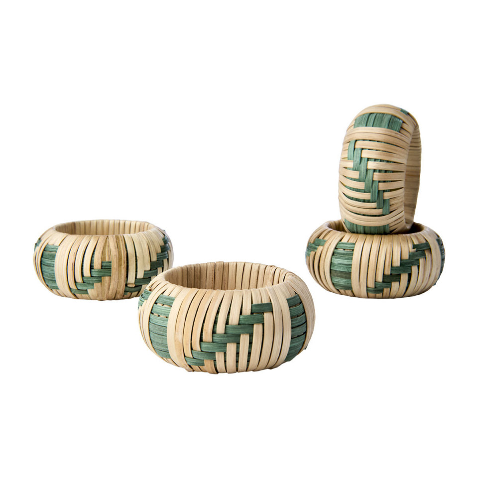 SUNNY Rond de serviette en Bamboo - set de 4