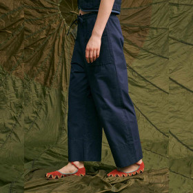 Pantalon Elastique en Coton Babakar navy hod paris