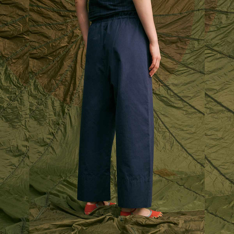 Pantalon Elastique en Coton Babakar navy hod paris
