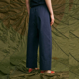 Pantalon Elastique en Coton Babakar navy hod paris