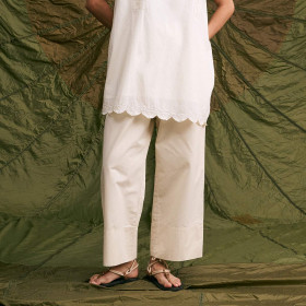 Pantalon Elastique en Coton Babakar cream hod paris