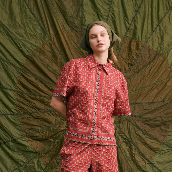 Chemise Manches Courtes Imprimée Raya provencal Hod Paris