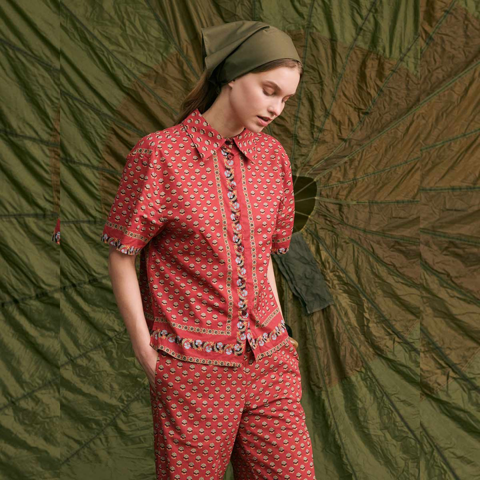 Chemise Manches Courtes Imprimée Raya provencal Hod Paris