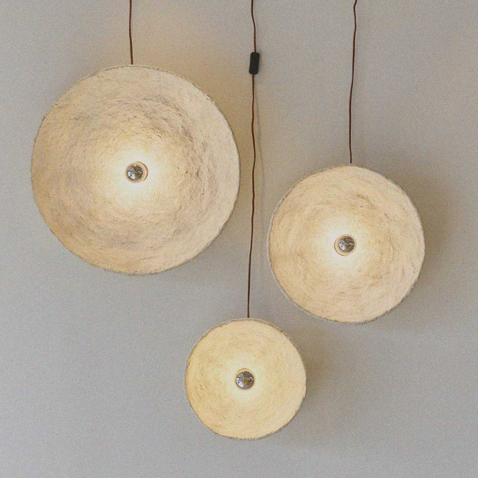 Applique Murale en Papier Mâché Beige EIVISSA