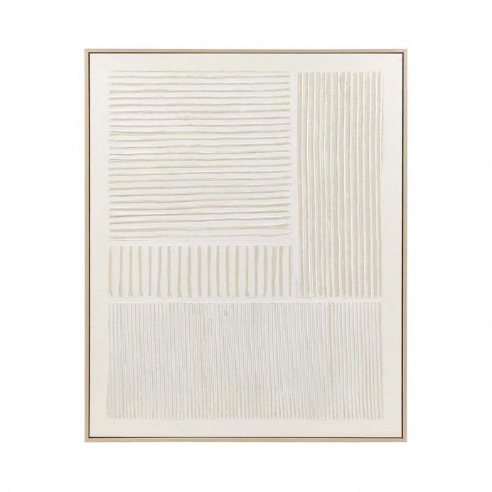 Toile avec Cadre Bois de Pin BLANCHE 