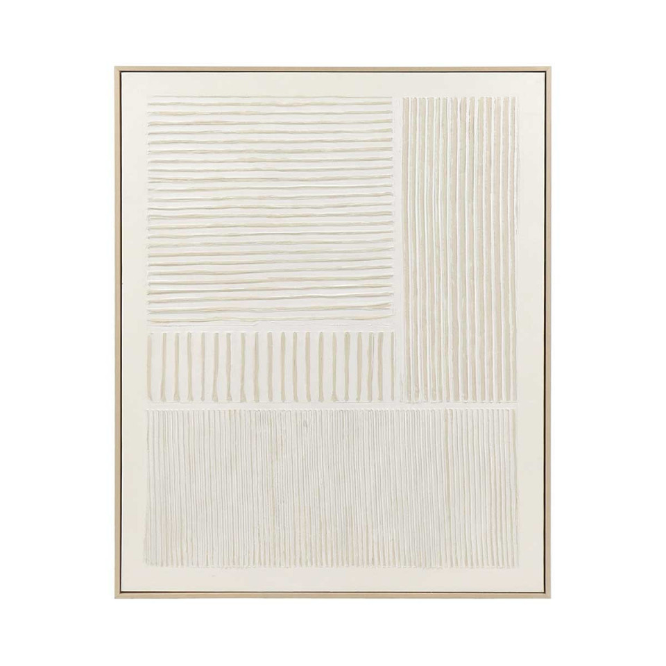 Toile avec Cadre Bois de Pin BLANCHE 