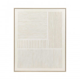 Toile avec Cadre Bois de Pin BLANCHE 