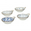Set de 4 Assiettes Apéritif Bleu ANAFI
