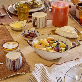 Set de 4 Assiettes Apéritif Bleu ANAFI 