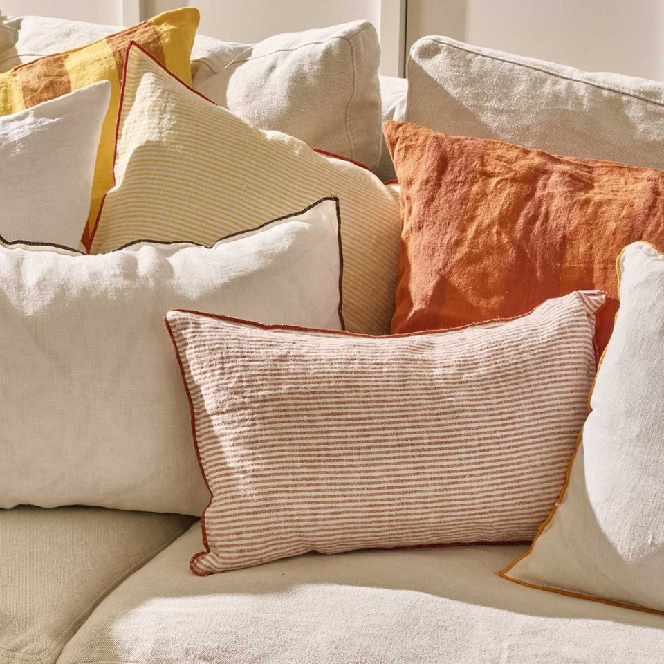 Coussin en Lin Rembourrage Plume 70x50 CIRQUE MAGIQUE 