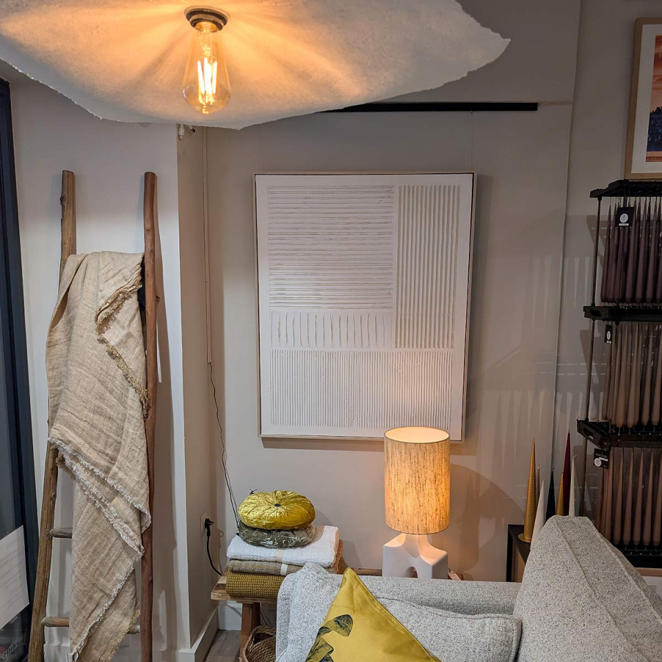 Toile avec Cadre Bois de Pin BLANCHE 