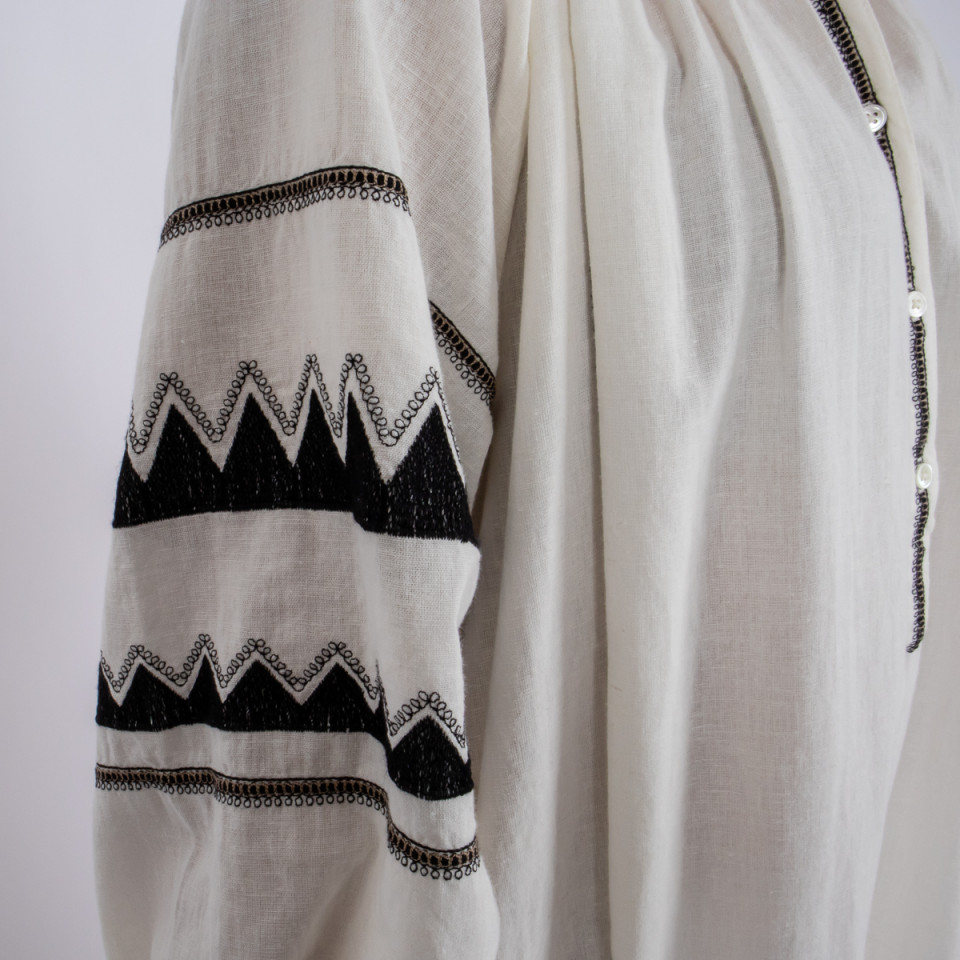 Robe Brodée Leia cream /black Hod Paris