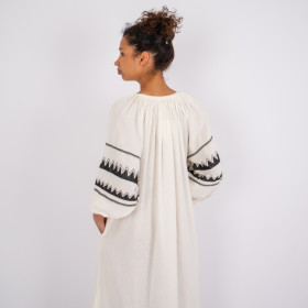 Robe Brodée Leia cream /black Hod Paris