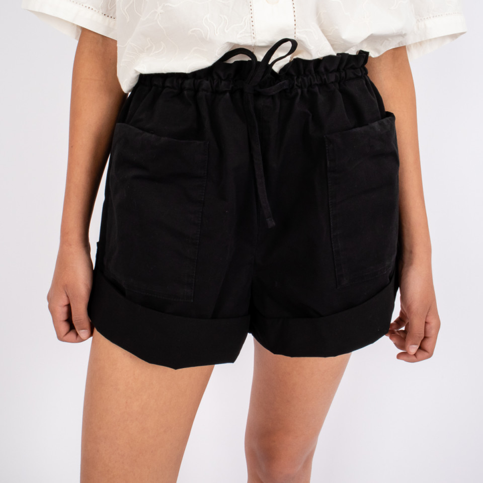 Short Large Taille Elastiquée Douala Black Hod Paris