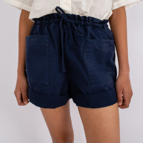 Short Large Taille Elastiquée Douala Navy Hod Paris