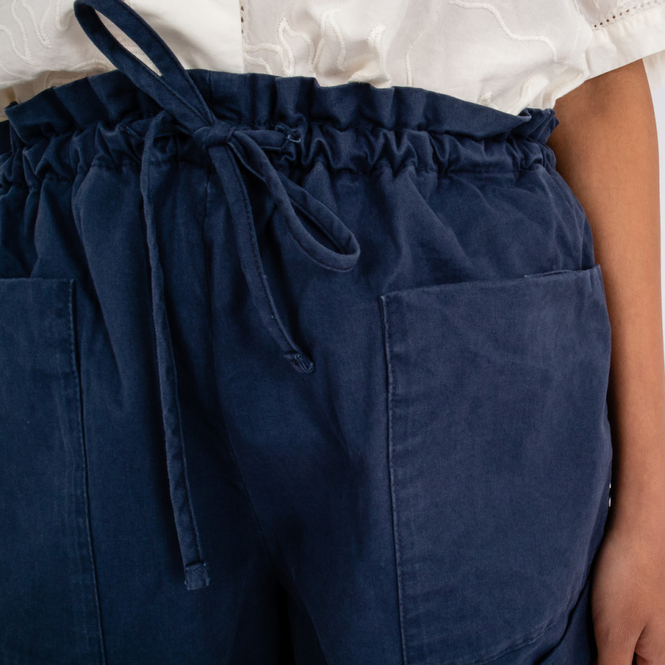 Short Large Taille Elastiquée Douala Navy Hod Paris