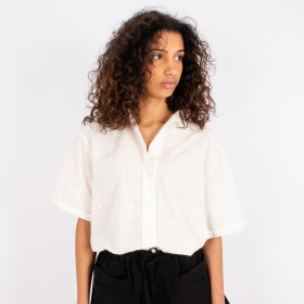 Chemise Manches Courtes Petit Col Leon White sunset Hod Paris