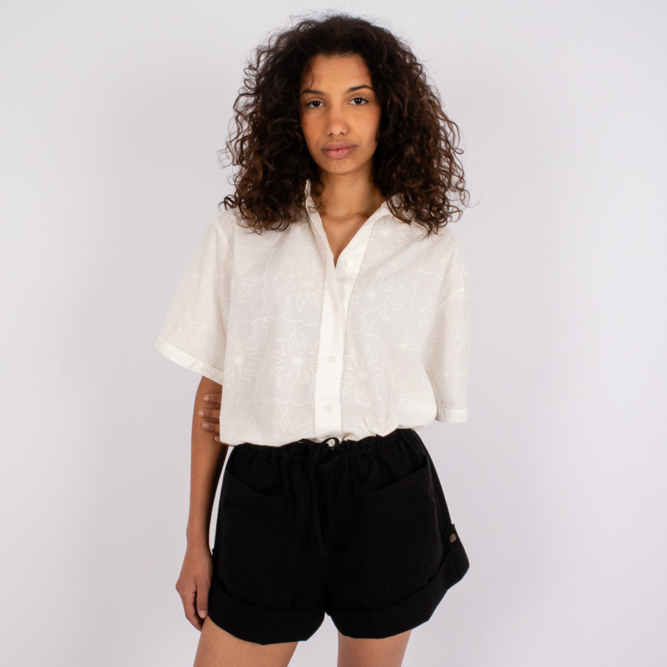 Chemise Manches Courtes Petit Col Leon White sunset Hod Paris