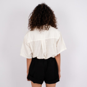 Chemise Manches Courtes Petit Col Leon White sunset Hod Paris