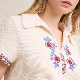 Polo Nid d'Abeille Brodé Gaelle