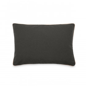 Housse de Coussin Coton Lavé Bord Passepoil Jute Hono  