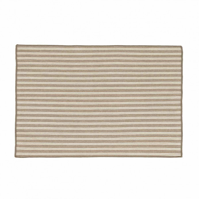 Set de table en Coton Enduit Fines Rayures et Bord Surjet LILI - 37X50
