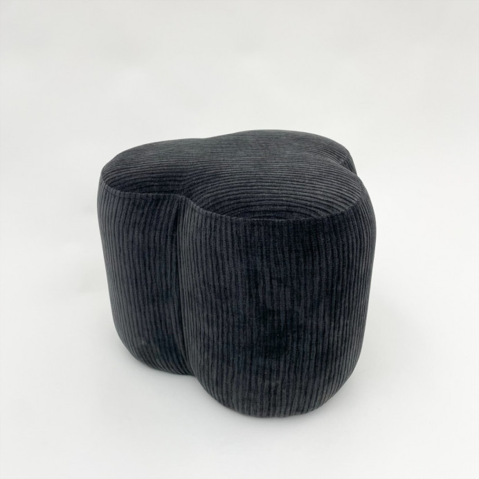 Pouf Velours AGAPA - Impression Lin